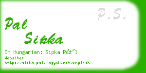 pal sipka business card